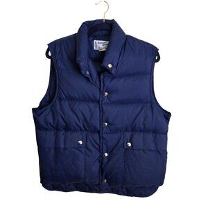 Rainier Down Vintage House Down Blue Puffer Vest High Low Size M